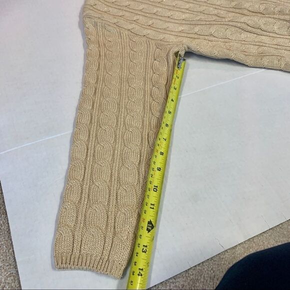 ST. John sportswear gold cable knit sweater size P - Picture 8 of 11